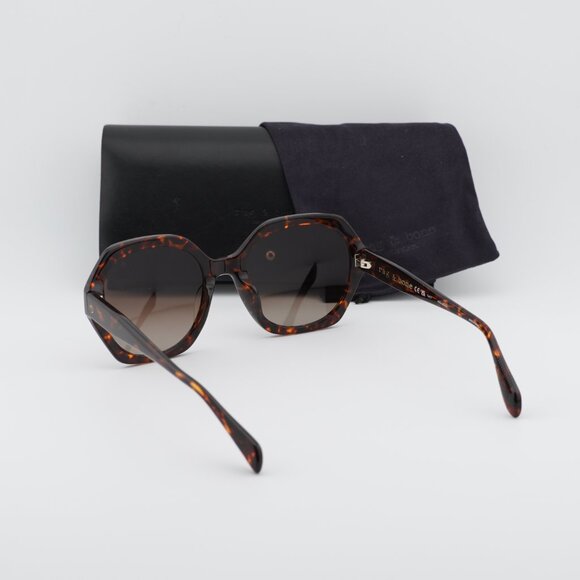 Rag & Bone RNB1078/S 0086 HA Geometric Sunglasses - Havana/Brown - Picture 4 of 9